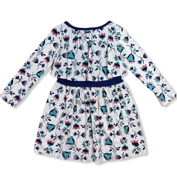 TEA COLLECTION Tulip Print Layered Top Dress Girls Size 8 - Picture 7 of 14